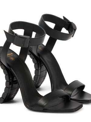 Kožené sandále Balmain čierna