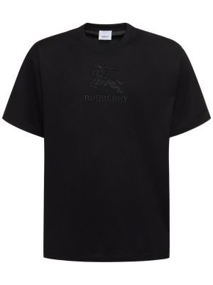 Tričko s výšivkou Burberry černé