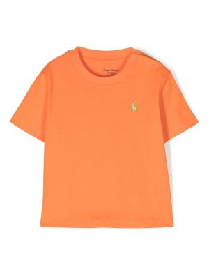 T-shirt för tjejer Ralph Lauren Kids orange