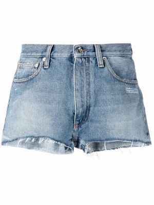 Shorts di jeans con stampa Off-white