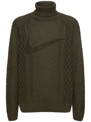 Suéter de punto de cuello vuelto Nike caqui