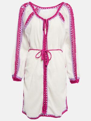 Mini vestido de algodón Anna Kosturova blanco