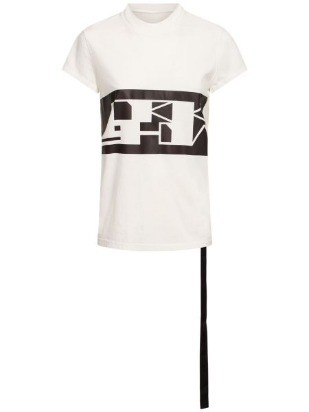 T-krekls ar īsām piedurknēm džersija Rick Owens Drkshdw balts