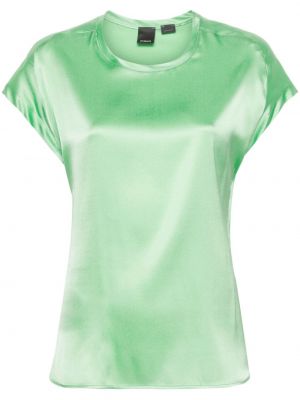 Копринена блуза Pinko зелено