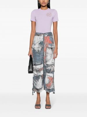 T-krekls ar apdruku Versace Jeans Couture violets
