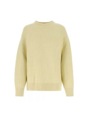 Sweter z kaszmiru Jil Sander żółty