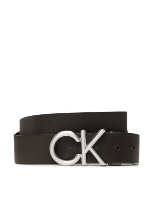 Pasek skórzany dwustronny Calvin Klein czarny