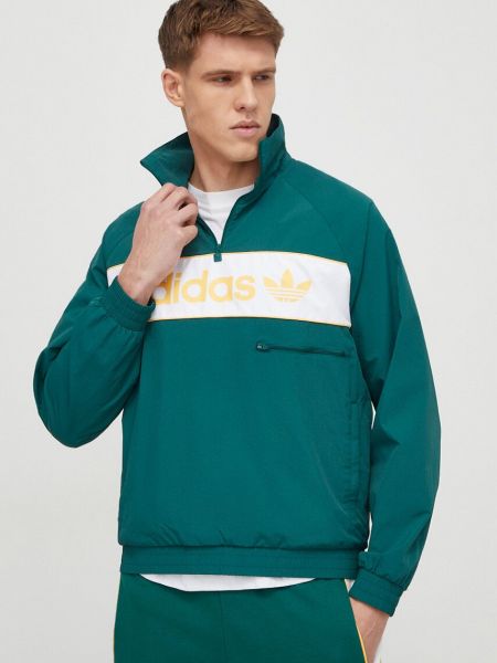 Oversized rövid kabát Adidas Originals zöld