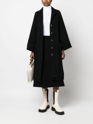 Midi sukně s výšivkou Société Anonyme černé