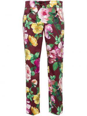 Pantalon à fleurs à imprimé Dolce & Gabbana