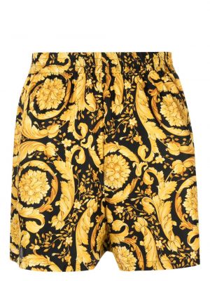 Seiden shorts mit print Versace