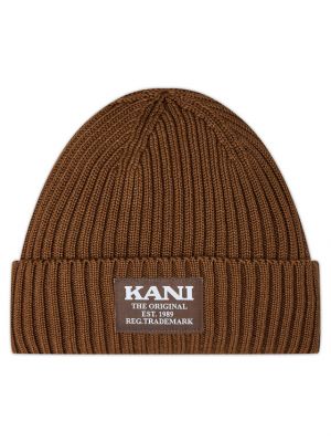 Плетена шапка Karl Kani кафяво
