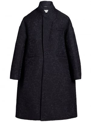 Жакардово oversize палто Maison Margiela черно