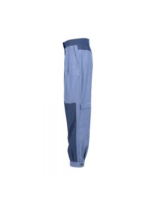 Spodnie bawełniane Loewe Pre-owned niebieskie
