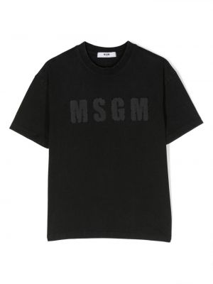 T-shirt con cristalli Msgm nero