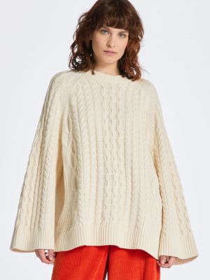 Oversized pulóver Gant fehér