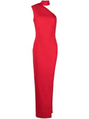 Asimetrična koktejl obleka Monot rdeča