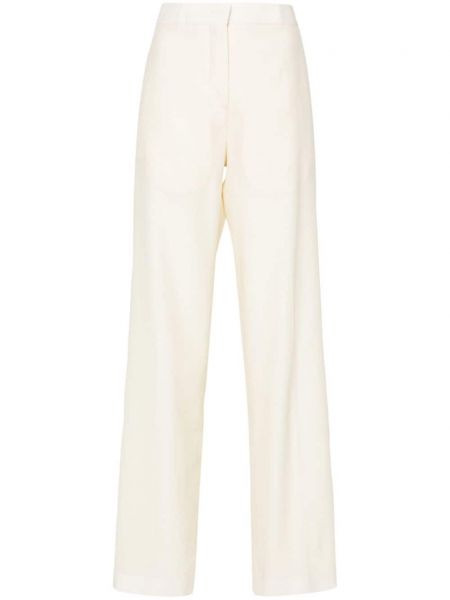Pantalon droit plissé Fabiana Filippi blanc
