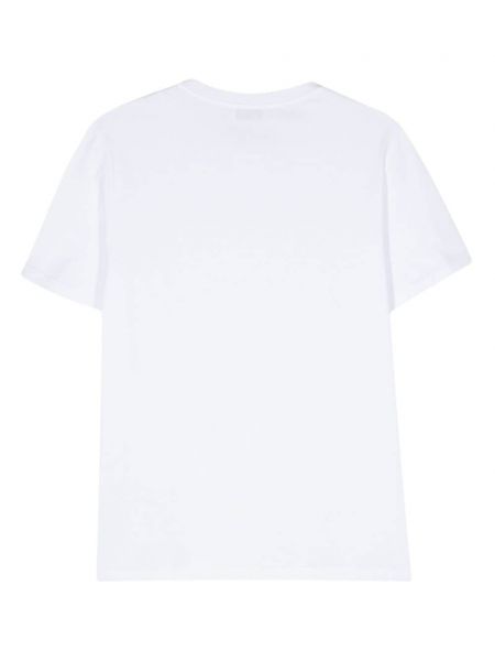 Medvilninis siuvinėtas marškinėliai Dondup balta