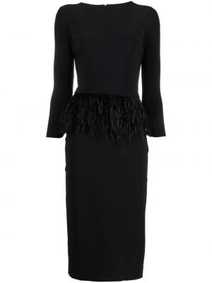 Večerní šaty z peří Chiara Boni La Petite Robe černé