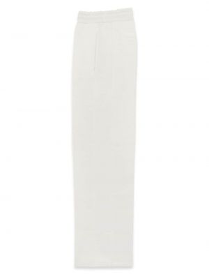 Spodnie sportowe bawełniane Saint Laurent białe