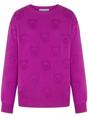 Žakardinis megztinis Moschino violetinė