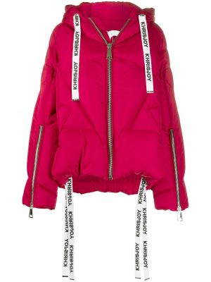 Chaqueta de plumas con capucha Khrisjoy rojo