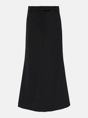 Vlněné dlouhá sukně Acne Studios černé