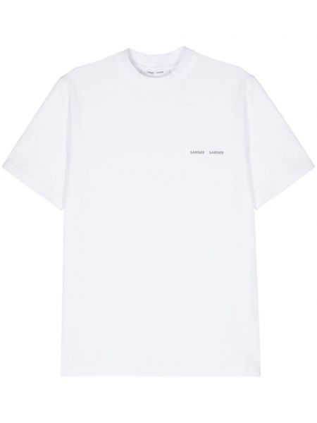 Тениска с принт Samsøe Samsøe бяло