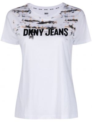 Тениска с принт с tie-dye ефект Dkny