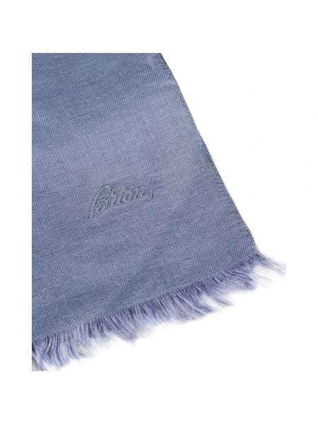 Bufanda de lino de seda Brioni azul