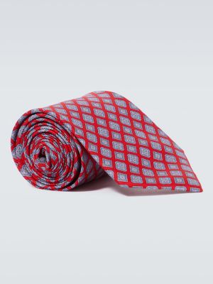 Jedwabny krawat Brioni czerwony