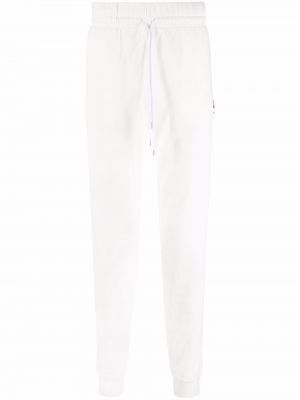Spodnie sportowe slim fit Maison Kitsune białe