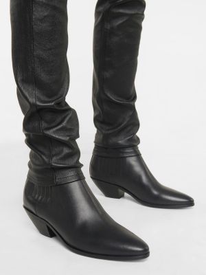 Kožené chelsea boots Saint Laurent černé