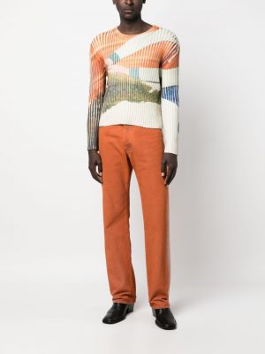Pullover mit print Eckhaus Latta orange