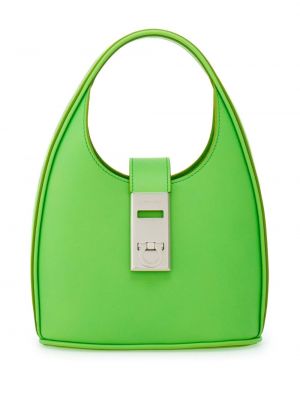 Kožená taška Ferragamo zelená