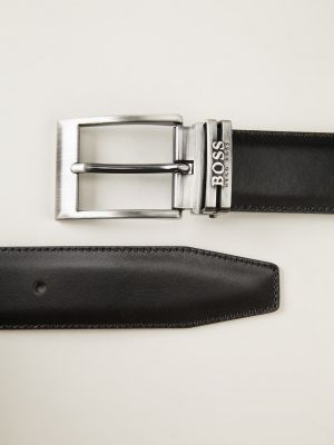 Cinturón con hebilla Hugo negro