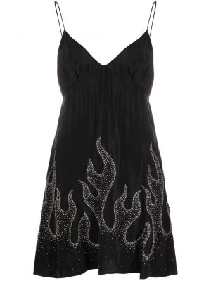 Φόρεμα με σχέδιο Palm Angels μαύρο