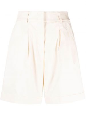 Shorts aus baumwoll mit plisseefalten Peserico weiß
