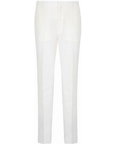 Pantalones slim fit Fendi blanco