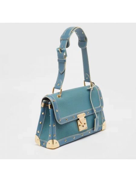 Bolsa de hombro de cuero retro Louis Vuitton Vintage azul