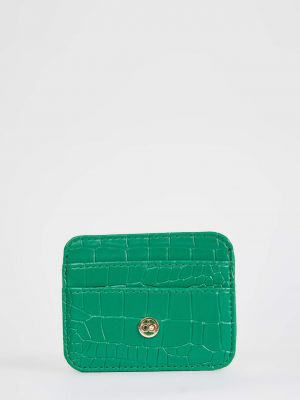 Kožená peňaženka z ekologickej kože Defacto zelená