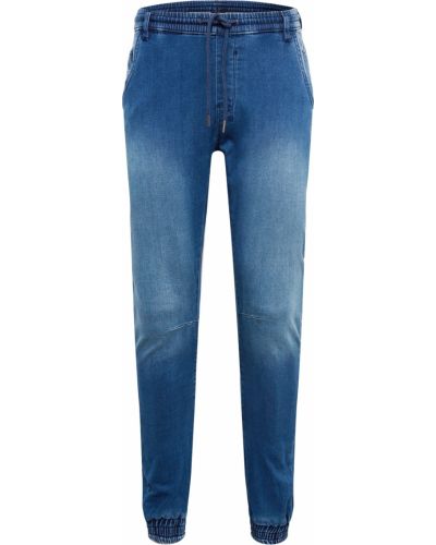 Pletené džínsy Urban Classics modrá