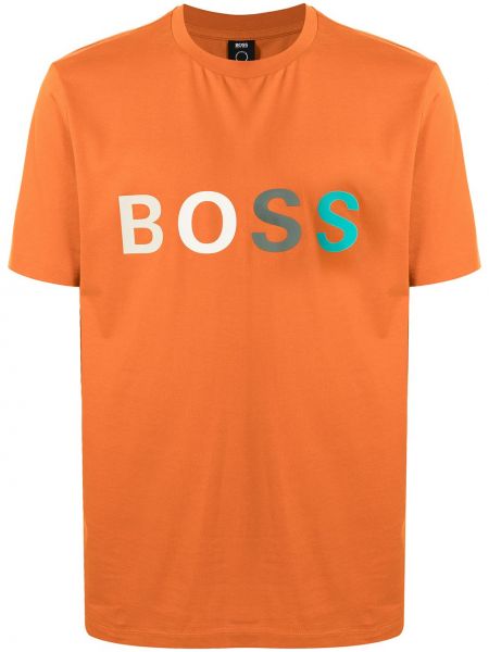 Camiseta con estampado Boss naranja