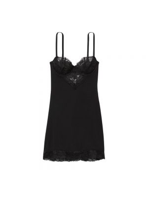 Кружевное платье мини из модала Victoria's Secret черное