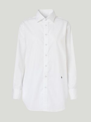 Camisa de algodón Rag & Bone blanco