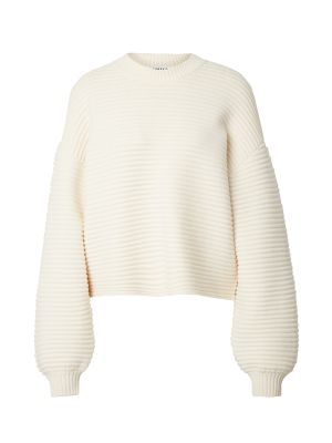 Памучен пуловер Edited бяло