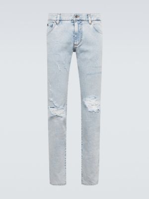 Jeans skinny distressed Dolce&gabbana blu