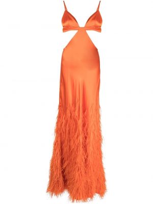 Вечерна рокля с пера Cult Gaia оранжево