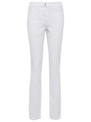 Proste spodnie z wysoką talią bawełniane Givenchy - biały